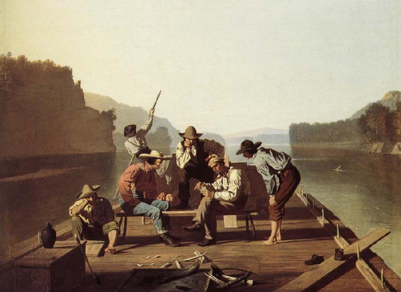 George Caleb Bingham Boater playing the Card China oil painting art